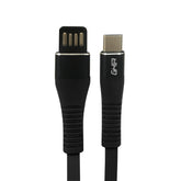 Cable Usb Tipo C Ghia Plano Reversible Color Negro De 1 Metro